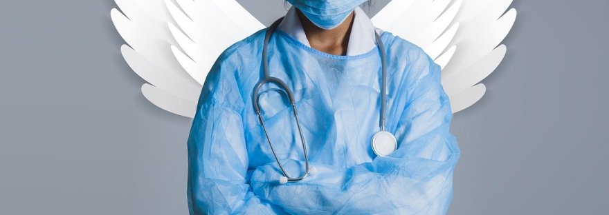 This is an image on angels in healthcare in the work 'When Spirit Meets Science' by Haripriya Suraj & Suraj Manjunath